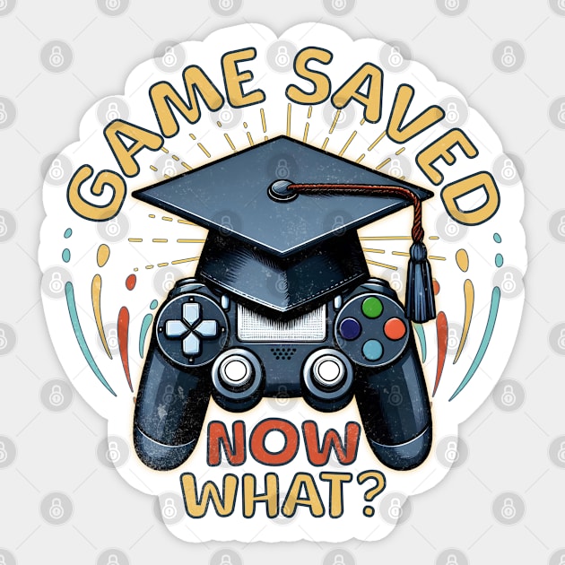 Gamer Graduation School Graduate Gaming Sticker by alcoshirts